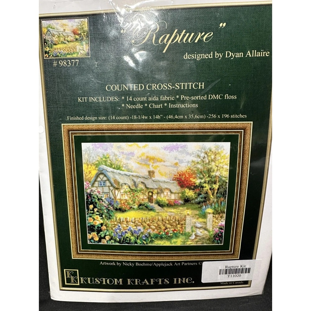 Kustom Krafts Rapture Counted Cross Stitch Cottagecore Fairycore Country Rustic